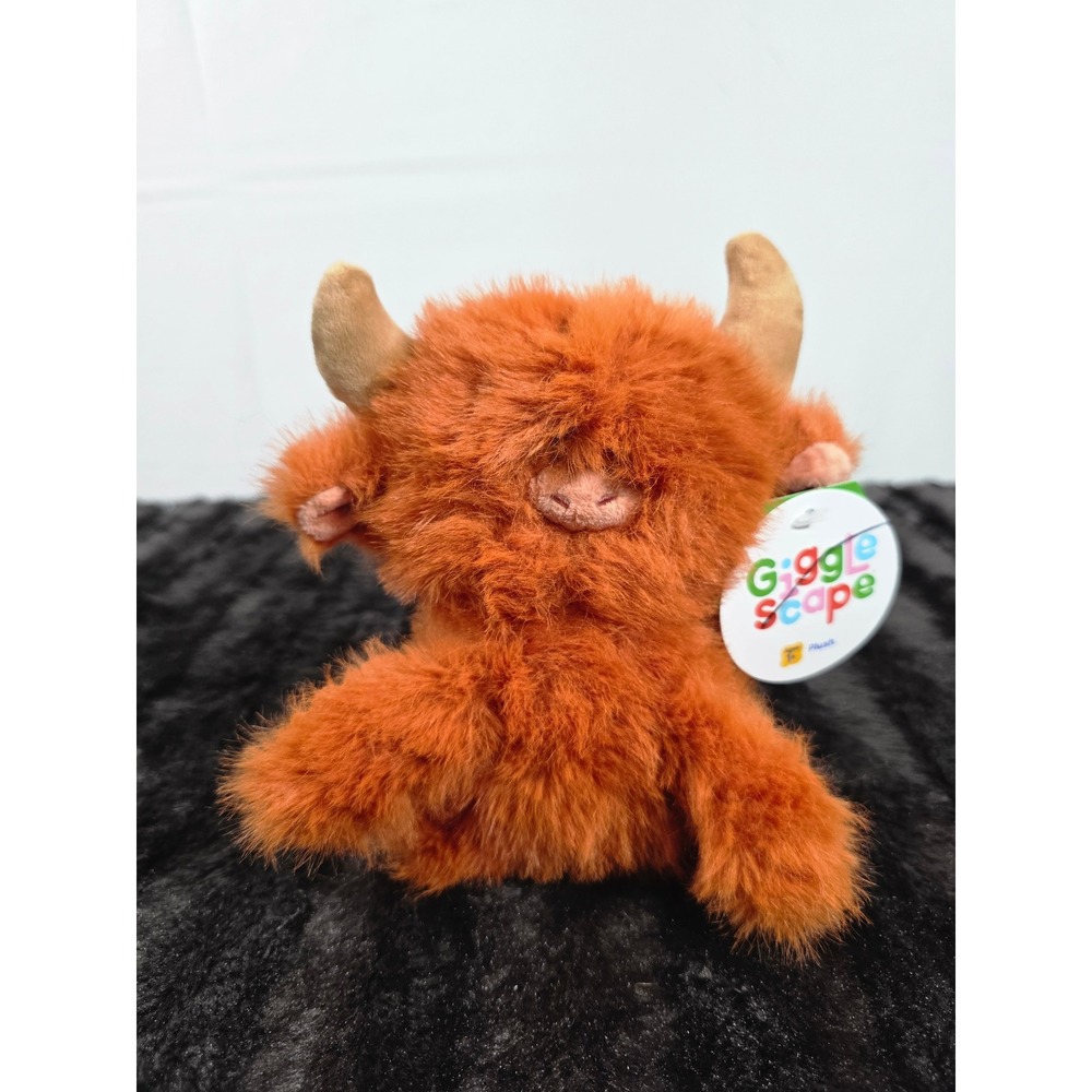 Gigglescape Highland Cow Plush Stuffed Animal Ginger Orange Target 7 inch NWT